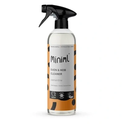 Image of Miniml Oven &amp; Hob Cleaner Spray, 750ml Clementine Citrus Scent, Powerful Grease Grime Remover, Solvent Free, Cruelty Vegan, Natural Plant Based, Quick Dry Cleaning Formula