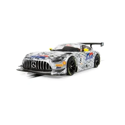 Image of Scalextric C4496 Mercedes AMG GT3 RAM Racing D2, Slot Cars World Sport Champ/Endurance, Silver