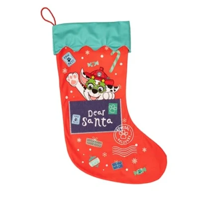 Image of Widdop Paw Patrol Marshall Christmas Stocking For Presents 55cm Xmas Gifts Hanging Kids Gift Red