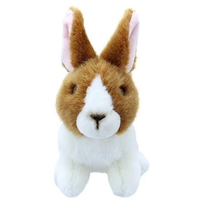 Image of Wilberry Minis Brown &amp; White Rabbit Soft Toy WB005023
