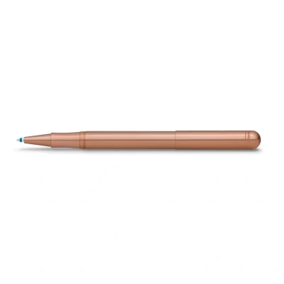 Image of Kaweco LILIPUT Ball Pen Copper with Cap I Retractable Ballpoint Standard D1 Refills in a Tin Box Metal 13 cm