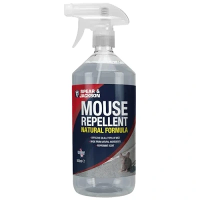 Image of Spear &amp; Jackson Mouse Repellent 500 ml Spray, Peppermint Scent, Natural Ingredients