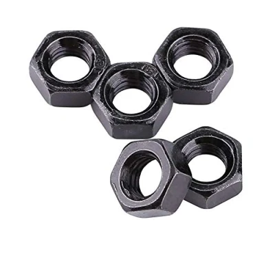 Image of Fydun 100Pcs Hex Nut Din934 M2 M5 Black Zinc Plated Carbon Steel Metric Thread Hexagonal Nuts(M3) M3
