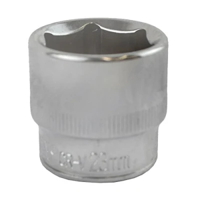Image of 23mm 3/8&quot; Drive Shallow Metric Socket Single Hex / 6 Sided Bergen