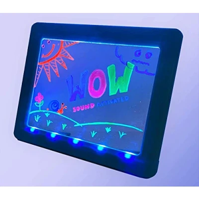 Image of Glow Art Sonic Neon Effect, Sound Activated Drawing Board, Blue