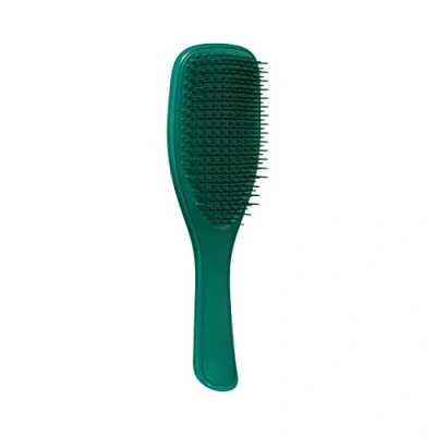 Image of Tangle Teezer The Ultimate Detangler Hairbrush For Wet &amp; Dry Hair Detangles All Types Reduces Breakage, Eliminates Knots Two Tiered Teeth Comfortable Handle Green Jungle