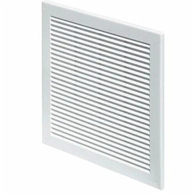 Image of White Air Vent Grille 200mm x Ducting Wall Ventilation Cover 8&quot; 8inch