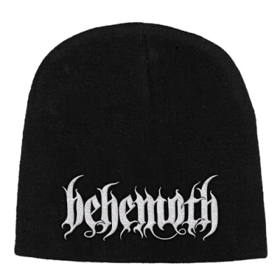 Image of Razamataz Behemoth Band Logo Embroidered Beanie Hat One Size Black