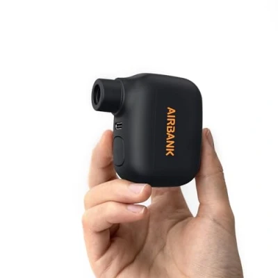 Image of AIRBANK Mini Bike Pump POCKET SE, 100PSI Electric Air for Road Bike, Portable Bicycle Pump, Cordless Smart Tire Inflator Schrader &amp; Presta Valve with Rechargeable Battery