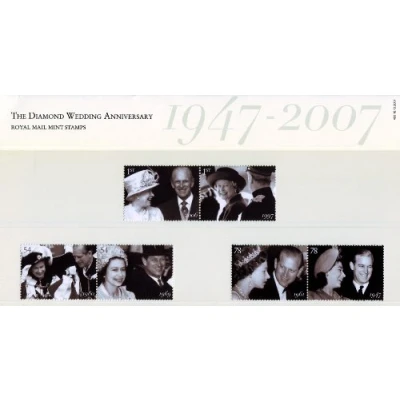 Image of Queen Diamond wedding Anniversary 2007 Royal Mail PRESENTATION PACK 403