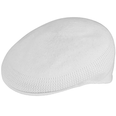 Image of Kangol Mens Iconic 504 Tropic Ventair Flat Cap White M (57cm)