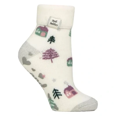 Image of HEAT HOLDERS Ladies Cosy Socks with Turn Over Cuff Warm Fluffy Lounge for Winter (UK, Numeric, 4, 8, Regular, Cabin)