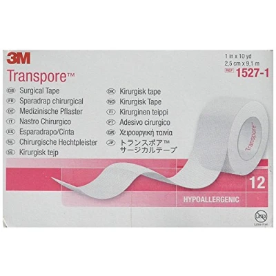 Image of 3M Transpore Tape 1&quot; x 10 yd Box: 12