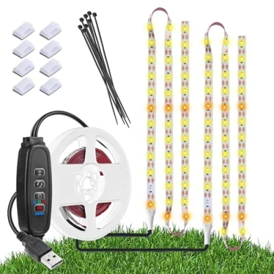 Image of Grow Lights for Indoor Plants，120 LEDs Waterproof led Full Spectrum,USB Plug in Dimmable Auto On/Off with 3 Timers Plant Light, Plants Seeding Veg Flower Growing Lamp(6.56ft)