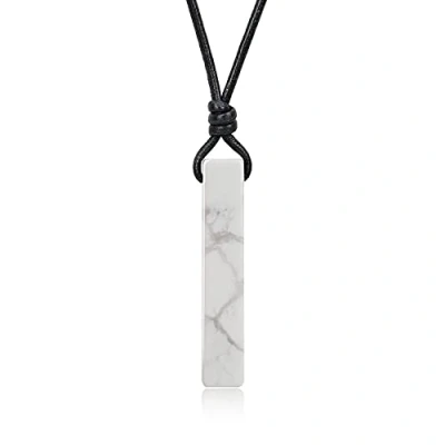Image of COAI Stick Bar Howlite Stone Pendant Necklace for Men Women