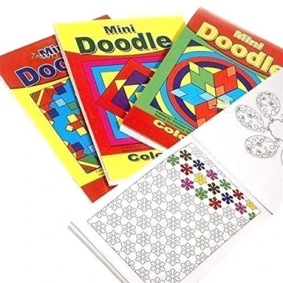 Image of WF Graham 24 x A6 Assorted Mini Doodle Colouring Books Childrens 3095,145mm 115mm