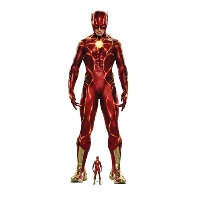 Image of Star Cutouts SC4267 The Flash DC Ezra Miller Live Action 2023 Lifesize Cardboard Cut Out With Mini