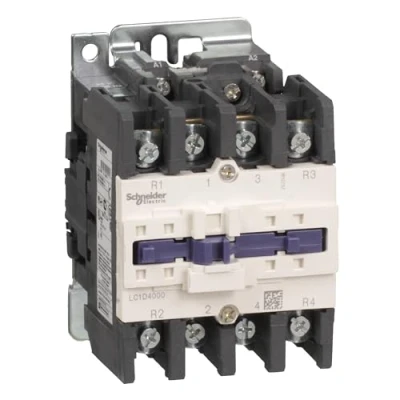 Image of Schneider LC1D40008E7 Contactor 60A Amp 48V AC Volt 4 Main Poles 2 N/O &amp; N/C Contact Configuration