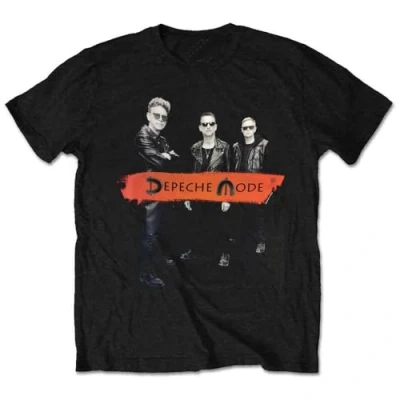 Image of Rock Off officially licensed products Depeche Mode Band Photo Global Spirit Tour T Shirt M Black