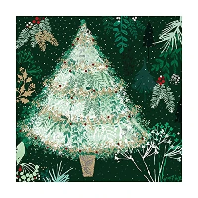 Image of Museums &amp; Galleries Bright Tree by Jo Spicer Pack of 8 Christmas Cards, Multi, 130 x mm