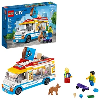 Image of LEGO City Ice Cream Truck 60253, Cool Building Set for Kids, New 2020 (200 Pieces)