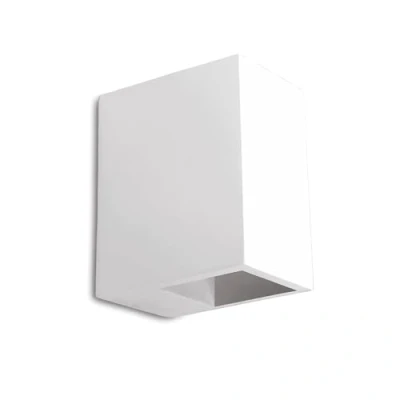 Image of Integral LED Arta Indoor Decorative Paintable Plaster Up &amp; Down Wall Light Requires 1x G9 Bulb (Sold separately) Match Your Interior, Ideal for Bedroom, Living Room, Hallways Offices