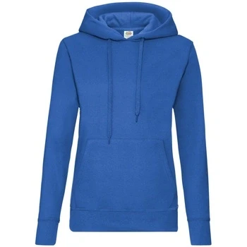 Image of FRUIT OF THE LOOM Women&#039;s Pull over Classic Hooded Sweatshirt Clasic, Blue (Royal Blue), XS UK