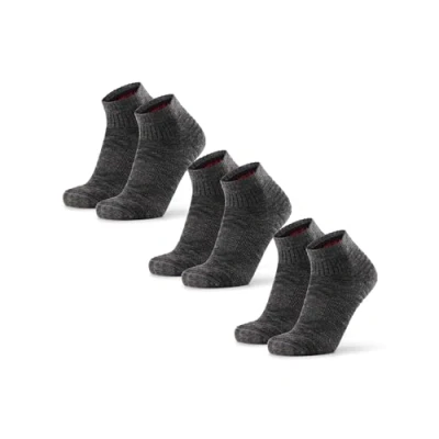 Image of DANISH ENDURANCE Merino Wool Hiking Socks, Low Cut Summer Walking for Men &amp; Women, Unisex, 3 Pack, Grey, 9 12