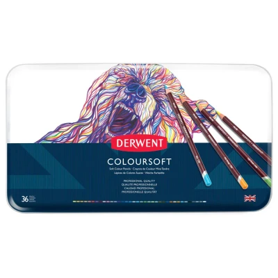 Image of DERWENT COLOURSOFT Metal Box of 36 Pencils