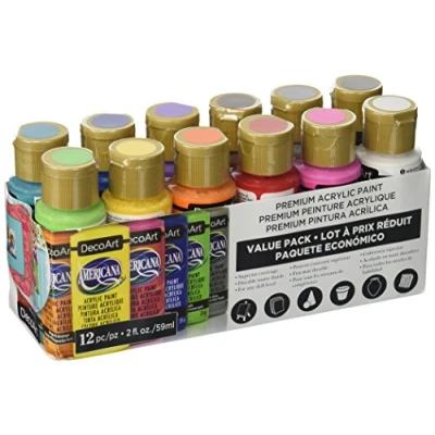 Image of DecoArt Americana Acrylic Paint Value Pack 12pc, 2 Fl Oz (Pack of 12)