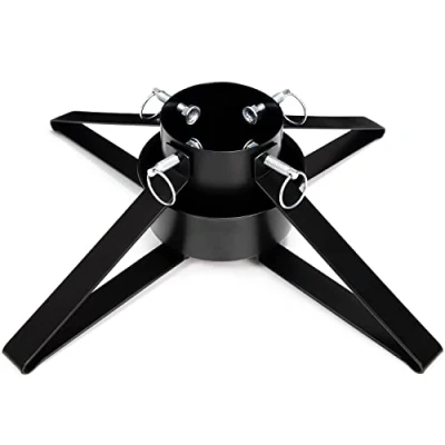 Image of Christmas Tree Stand for Live Tree, Adjustable Metal Holder Real Fits up to 8 Ft, Heavy Duty Base Xmas Decoration 1.38 3.3 inch Trunk Diameter