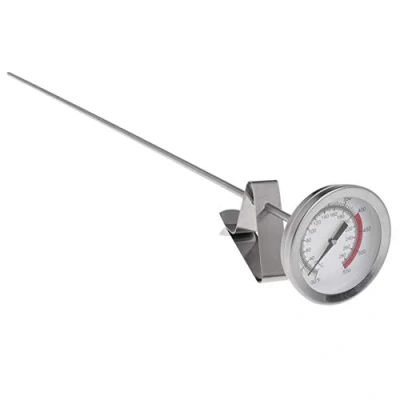 Image of Oil Thermometer for Deep Frying, Stainless Steel Frying Fryer Fries Fried Chicken Wings Barbecue Gauge