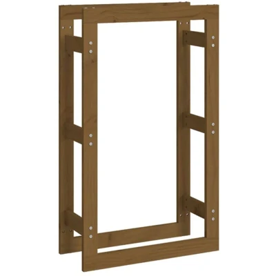 Image of vidaXL Firewood Rack Honey Brown 60x25x100 cm Solid Wood Pine