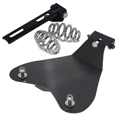 Image of Bid4ze Solo Seat Base Pan Plate with Chrome 3&quot; Springs Bracket Kit for Harley Sportster XL 1200 883 48 Chopper Bobber Custom