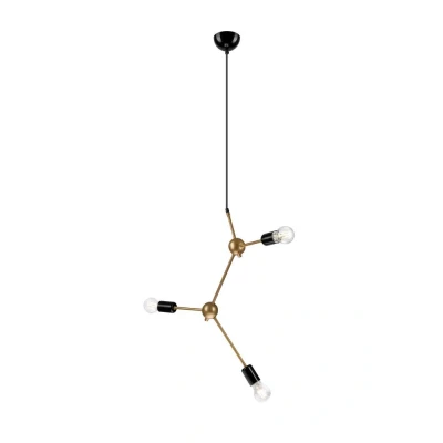 Image of Alessia Multi Arm Pendant Ceiling Light Gold, 3x E27