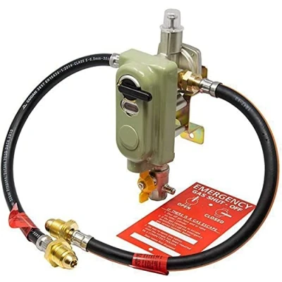 Image of Automatic Gas Bottle Change Over Valve Full Kit for Two Red Calor Propane LPG Bottles