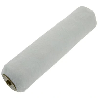 Image of Coral 41885 Aspire 12 inch 1.75&quot; Dia Paint Roller Cover Professional 15MM Long Pile Sleeve Premium Microfibre for Semi Smooth Plus Textured Surfaces with Trade Emulsion or Gloss Pure White