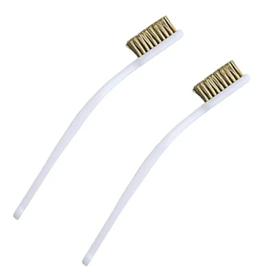 Image of 2 Pcs Small Brass Brush, Copper Wire Toothbrush, Mini Brush Metal Rust Tool for Cleaning Welding Slag and Rust, 3D Printer Nozzle
