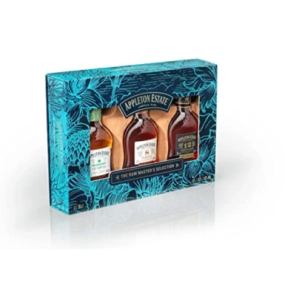 Image of Appleton Estate Rum Master Selection Pack Includes: Signature 20cl 40% Alc/Vol, 8 Year Old Reserve 43% Alc/Vol and 12 Rare Casks