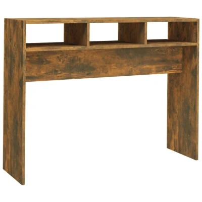 Image of vidaXL Console Table Smoked Oak 105x30x80 cm Engineered Wood