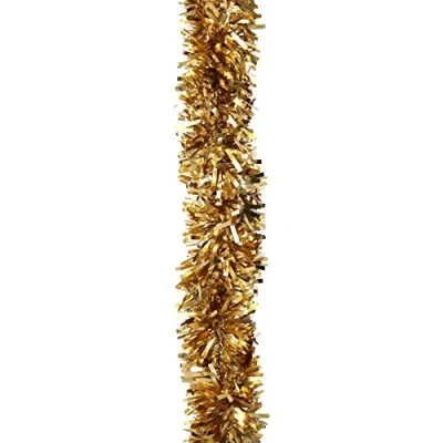 Image of Robelli Thick Luxury MATTE Christmas Tree Tinsel Decoration (Gold 2 meters)