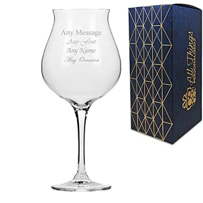 Image of Personalised Engraved 760ml Infinity Cocktail Glass Gift Box Wedding Birthday Christmas