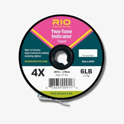 Image of RIO Products Two Tone Indicator Tippet 5x, Pink/Yellow