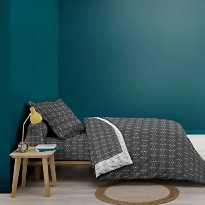 Image of douceur d&#039;intérieur, Aristide Duvet Cover (140 x 200 cm) Anthracite 100% Cotton