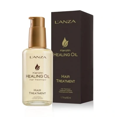 Image of L&#039;ANZA Keratin Healing Oil Treatment Restores, Revives, and Nourishes Dry Damaged Hair &amp; Scalp, With Restorative Phyto IV Complex, Protein, UV Protection (50ml)