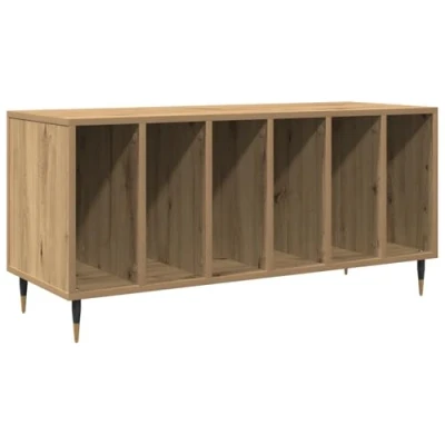 Image of vidaXL artisan oak engineered wood media storage cabinet rustic finish home decor with 2 doors for living room