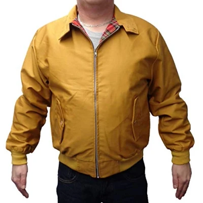 Image of Mazeys Mens Classic Harrington Jackets (Large, Gold)