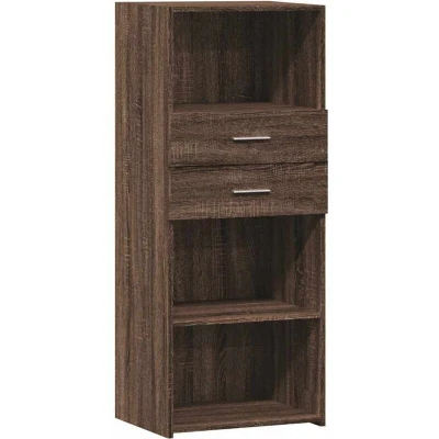 Image of vidaXL Highboard Brown Oak 50x42.5x124 cm Engineered Wood