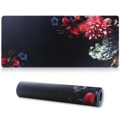 Image of Hosimoln Gaming Mouse Pad,Large Pad Size 80x30cm Thickness 3mm,Premium Textured Non Slip &amp; Waterproof Computer Mousepad with Stitched Edges for Gaming,Office Home 80x30 Hua005
