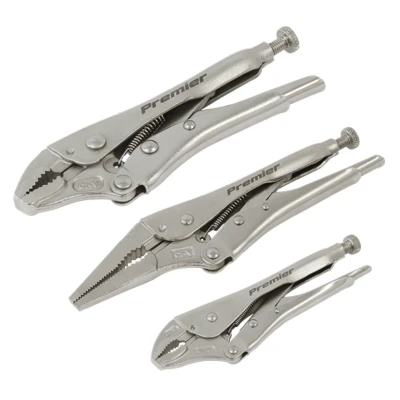 Image of Sealey Premier 3pc Locking Pliers Set with Storage Pouch AK6876